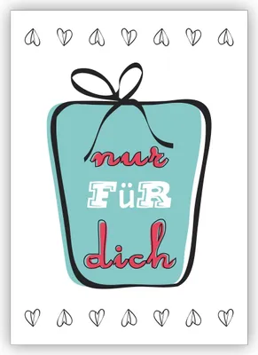 Produktbild von Tolle Retro Glückwunschkarte, Geburtstagskarte mit Geschenk: nur für dich