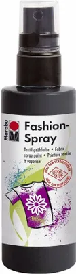 Produktbild von Marabu Fashion-Spray, Schwarz 073, 100 ml, Schwarz, Sprühfarbe, Flüssigkeit, 100 ml, 1 Stück(e)