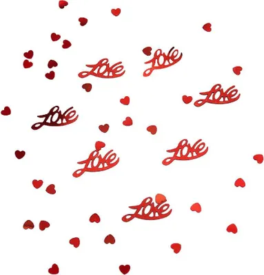 Produktbild von Oblique Unique Herz & Love Konfetti Herzen Tischdeko Liebe Hochzeitsdeko - rot