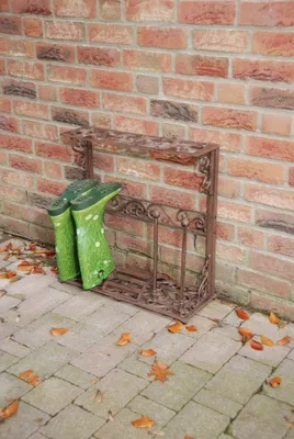 Produktbild von Stilvolle Laarzenhalter aus Gusseisen - Schuhregal für 2 Paar Stiefel