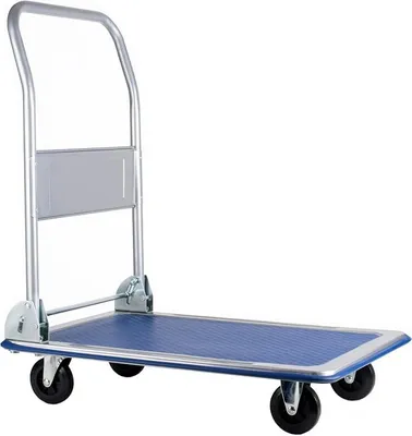 Productafbeelding van – Opklapbare platformwagen tot 150 kg, robuuste transportwagen met antislipoppervlak en opklapbare handgreep – 8037421