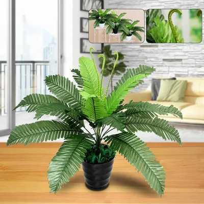 Produktbild von 1Pc künstliche Laubpflanze Green Fern Office Hausgarten Dekoration