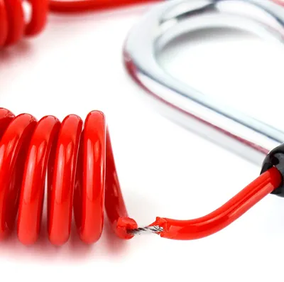 Imagen del producto de Cable de seguridad para remolques, de 5 mm de diámetro y 1,8 metros de longitud, para remolques y caravanas