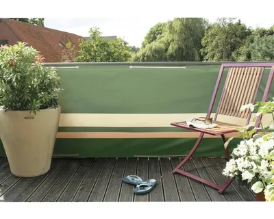 Produktbild von Balkonbespannung 500 x 90 cm grün/beige