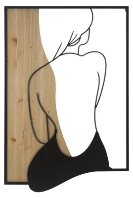Produktbild von Wandpaneel Beauty aus Eisen und Holz, 60×90 cm