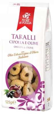Produktbild von Taralli cipolla e olive Zwiebel&Olive 125g - Fiore di Puglia