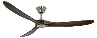 Immagine prodotto di Ventilatore da soffitto a risparmio energetico con telecomando Eco Genuino 180 cm Cromo opaco / Noce
