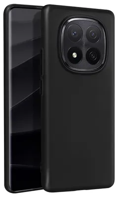 Produktbild von Avizar, Soft Touch Silikonhülle Xiaomi Redmi Note 14 Pro Plus, matte Rückseite, Schwarz