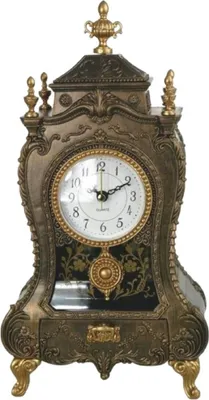 Produktbild von Casa Padrino Barock Tischuhr Bronze / Antik Gold 17 x 9 x H. 32 cm - Barockstil Schreibtischuhr mit Melodie - Barock Schreibtisch Deko - Barock Deko Accessoires - Barockstil Uhren