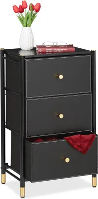 Productafbeelding van Famanu dressoir met 3 lades en gouden details - Compacte opbergoplossing