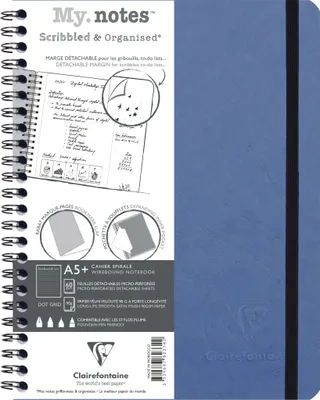 Produktbild von Clairefontaine 5x My.Notes Age Bag Spiralheft A5+, 60 Blatt Blau 782334C