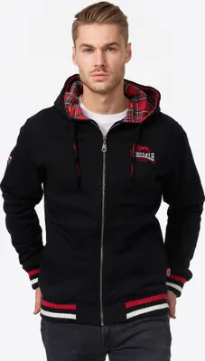 Produktbild von Herren Kapuzensweatjacke mit Reißverschluss normale Passform LANCASTER Black XXXL Lonsdale