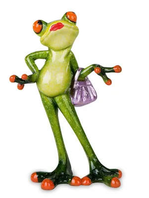 Produktbild von Formano 2er Set lustige Frösche Froschpaar Lady Duo Figur Poly 15 cm