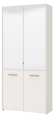 Produktbild von Trabia - Schuhschrank, 90x38x199h cm Weiß, 8 Ablagen