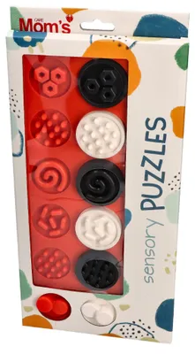 Produktbild von Mom's Care sensorisches Spielzeug XL Kontrast Puzzle Räder schwarz-weiß