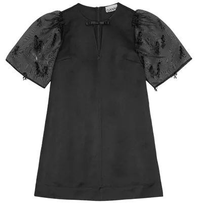 Image de Robe Ganni Fringed Organza Mini Dress pour Femme