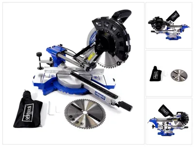 Zdjęcie produktu dla Pilarka ukosowa Scheppach HM254 z łagodnym rozruchem i laserem | 2000W | Ø255mm tarcza tnąca | szerokość/wysokość cięcia: 340mm x 90mm | pilarka ukosowa | z drugą tarczą tnącą