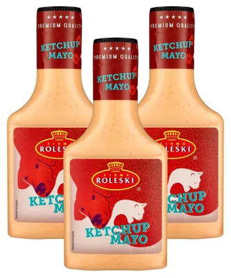 Produktbild von Roleski Ketchup Mayo 3x 300g - milde Tomaten Mayonnaise für Pommes Burger