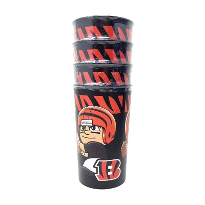 Produktbild von NFL Cincinnati Bengals Partybecher Trinkbecher Set 4-Stück Becher Cup 525ml