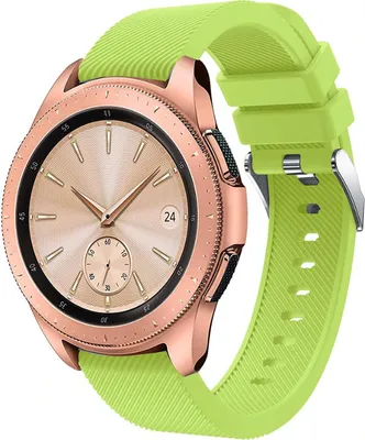 Produktbild von Strap-it Samsung Galaxy Watch 42mm Armband Silikon (Hellgrün)
