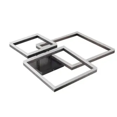 A modern LED ceiling light fixture with multiple square frames.