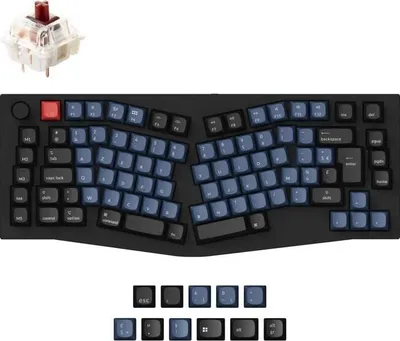 Obrázek produktu pro Mechanická herní klávesnice Keychron Q10, hnědé spínače, ANSI, podsvícení RGB, 75 %, rozložení Alice, programovatelná