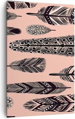 Produktbild von Bild auf Leinwand - Leinwandbild - Einteilig - Grafik Feder - 80x120cm - Wand Bild - Wanddeko - Wandbilder - Leinwanddruck - Kunstdruck - Wanddekoration - Leinwand bilder - Wandbild - PA80x120-3786