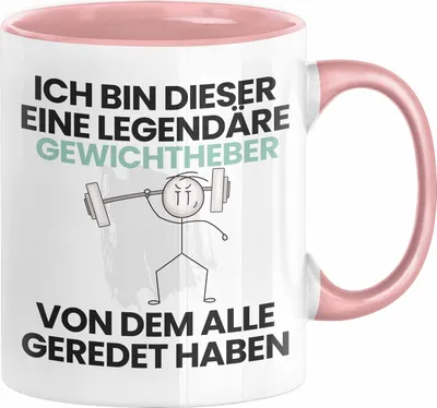 Produktbild von Gewichtheber Geschenk Tasse Lustige Geschenkidee Geburtstag für Gewichtheber Ich Bin Dieser Legendäre Gewichtheber Von Dem Alle Geredet Haben Kaffee-Becher (Rosa)