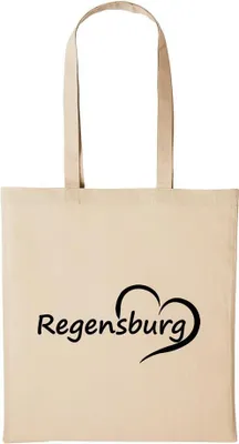 Produktbild von Huuraa Baumwollbeutel Regensburg Geschenk Einkaufstasche Natural 10 Liter Baumwolle Regensburg Accessoire