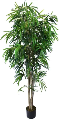 Produktbild von Großer künstlicher Bambus 190 cm Deluxe Kunstpflanze Sichtschutz künstliche Pflanze im Topf