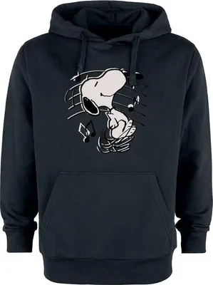 Produktbild von Peanuts Kapuzenpullover Herren Snoopy Music schwarz XL