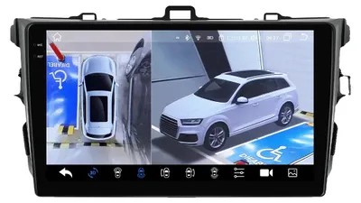 Obrázek produktu pro Multimediální přehrávač do auta, inteligentní dotykový displej, kompatibilita se smartphony, kompatibilní s modely Toyota Corolla E140/150 (2007-2011), 360° kamera QS8