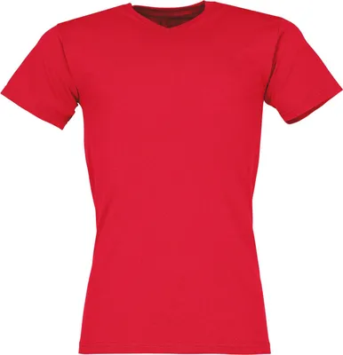 Produktbild von Fruit of the Loom Valueweight V-Neck T Farbe: rot Größe: 2XL