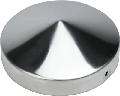 Image de Capuchons de poteau ronds en acier inoxydable pour poteau de 12 cm - Par pièce