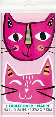 Produktbild von Tischdecke PVC Katze Pink ca.137x213cm