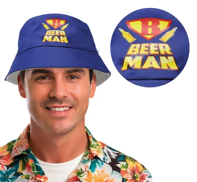 Immagine prodotto di Cappello da pescatore Bierkönig cappello da adulto per festa addio al celibato divertente, colore: blu