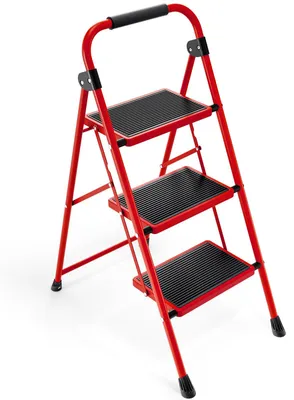 Image de Échelle pliante de 3 marches avec rampe, portable