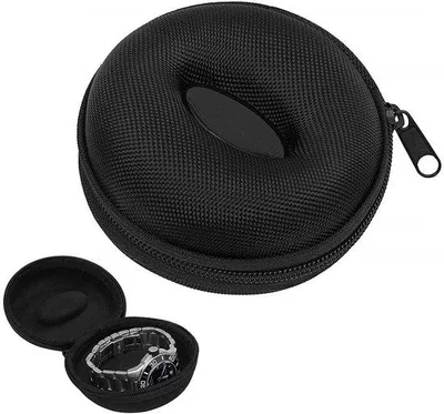 Produktbild von Runder Wasserfesten Armbandkoffer, Einzel Armbandkoffer, Runder Armbandkoffer, Runder Kopfhörer- Armbandkoffer, Armbandkoffer, Armbandkoffer, Tragbar, Wasserfest, Für Aufbewahrung von Armbanduhren, Smartwatches, Kopfhörern, Ketten, Armbänder