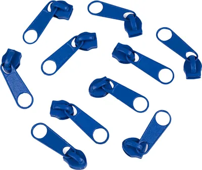 10 Reißverschluss Zipper für Endlosreißverschluss, 3mm, königsblau