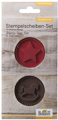 Produktbild von Birkmann Stempel-Set Schaukelpferd & Stern, 2-tlg. 2 Stempelscheiben (5cm) aus Silikon