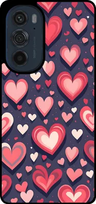 Produktbild von Smartphonica Telefon Fall geeignet für Motorola Edge 30 Pro mit Herzen Impressum - TPU Backcover Fall mit Herz-Design