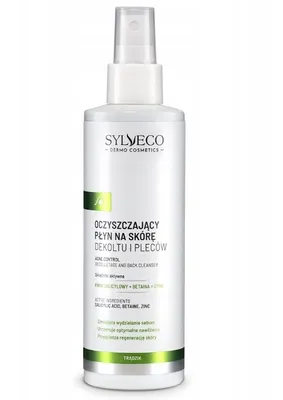 Produktbild von Sylveco Dermo Trądzik Oczyszczający płyn na skórę dekoltu i pleców, 200 ml