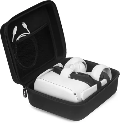 Produktbild von JSVER Schutzhülle für Meta Quest 3/Quest 2/Oculus Quest/Oculus Go,Eva-Hartschale für Reisen Aufbewahrung Transporttasche für Quest 3 Virtual Reality Kopfhörer Gamepad Spiel Controller Kit – Style 1