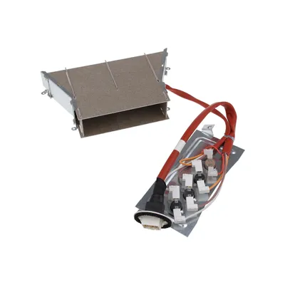 A heating element with a wiring harness, isolated on a white background.