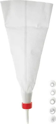 Image de GastroMax 2344 GastroMax Spritzbeutel-Set, weiß, 5 Tüllen