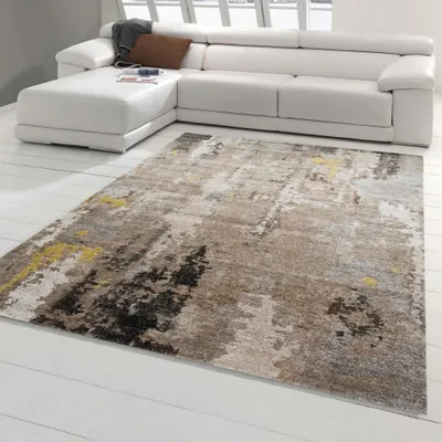 Obrázok produktu pre Moderný koberec s abstraktným vzorom v béžovo-hnedej farbe Veľkosť - 120 x 170 cm