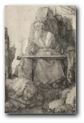 Produktbild von Kunstdruck „Hieronymus bei Kopfweide“ von Albrecht Dürer – 30×45 cm – ungerahmt