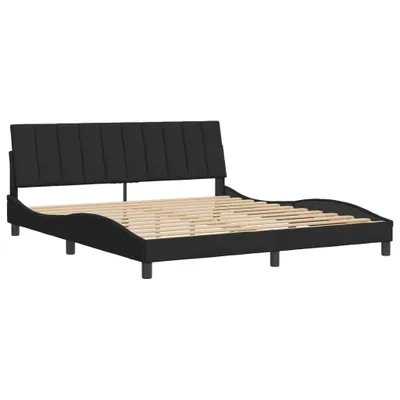 Obrázek produktu pro Rám postele bez matrace Hanko černý 180 x 200 cm samet