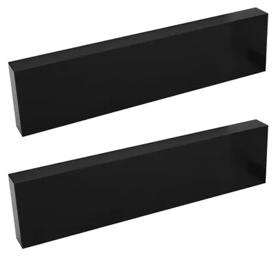 HDPE-Kunststoffblöcke 30,48x7,62x2,54 cm, 2 Stück, schwarz