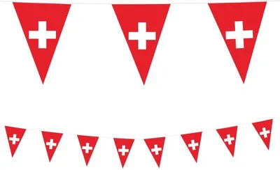 Produktbild von XL Wimpel Girlande aus Folie Schweiz 10 Meter